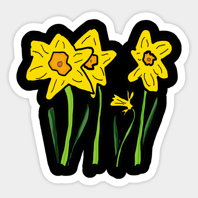 Daffodil Sticker by Mark Ewbie